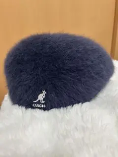 美品 KANGOL ネイビー ハンチング帽 ベレー帽 Lサイズ アンゴラ Y2K