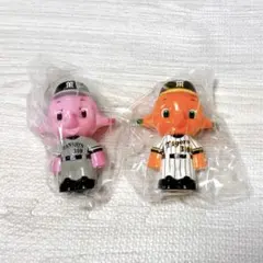 【美品】阪神タイガース　サトちゃん　サトコちゃん　ソフビ　貯金箱