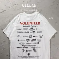 芝*郎様 GILDAN 白Tシャツ 企業ロゴ　Amazon DUNKIN coc