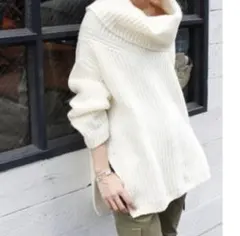 定価21600円　フレームワーク　３Ｇ片畦オフタートルプルオーバー◆カシミヤ