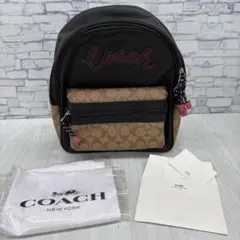 6523.未使用　COACH　コーチ　シグネチャー　リュック　保存袋あり