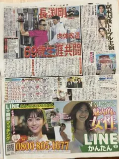 長渕剛さんなど　スポーツ報知新聞2026年7月21日1ページのみ