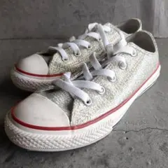 【CONVERSE】 (20) グリッター シルバーラメ ローカット スニーカー