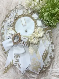 ハンドメイド 痛ロゼット ホワイト