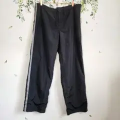 【UNIQLO】ブラック トラックパンツ サイドストライプ ジャージ