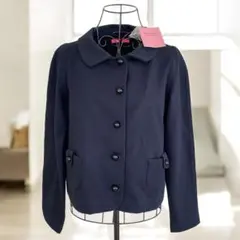 新品タグ付 mocassin ジュンコシマダ ジャケット 紺　アウター　トップス