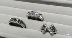 【10号】 3点セット ブラスリング レディース メンズ ユニセックス