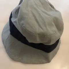 バケットハット グレーとネイビー