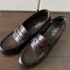 HARUTA ブラウン 合皮 ローファー