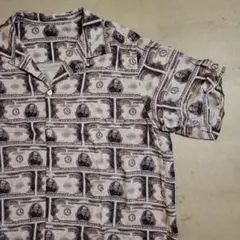 90s vintage dollar shirt ドル 開襟シャツのサムネイル