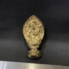 オールドチベット ガウ 携帯祭壇 『財神』仏像 窓銀製装飾手造り打出し