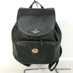 COACH コーチ ミニ ビリー バックパック 巾着型 リュック ブラック