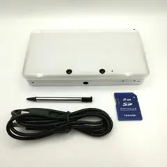【動作品】Nintendo 3DS 本体 アイスホワイト(付属品あり)