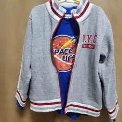 2枚セットN.Y.C ジップアップジャケット/長袖Tシャツ　120cm