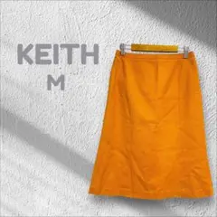 キース KEITH ひざ丈スカート イエロー サイドファスナー M 春夏コーデのサムネイル