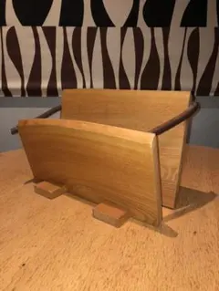 【希少品】　生活通販　豊岡クラフト 前傾式マガジンラック 美品 送料無料 美品 【希少品】 生活通販 豊岡クラフト 前傾式マガジンラック