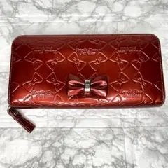 Samantha Thavasa ラウンドジップ長財布　リボン　エナメルのサムネイル