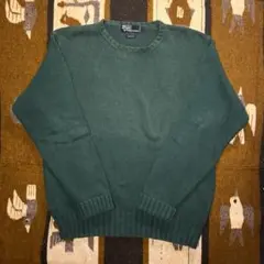 90s polo by ralphlauren コットンニット グリーン
