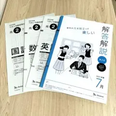 模試 ベネッセ 2025年度4月 進研模試 総合学力記述模試 解答解説付