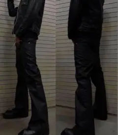 goar.archive strapped flare oil pants S - メルカリ