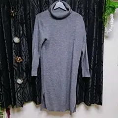 ＡＭＥＲＩＣＡＮＨＯＬＩＣタートルネックロンゲージニットスリットワンピースＦ新品