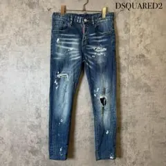 DSQUARED2 SLIM JEAN 46 ペイント クラッシュ デニム DSQUARED2 SLIM JEAN 46 ペイント クラッシュ デニム - メルカリ