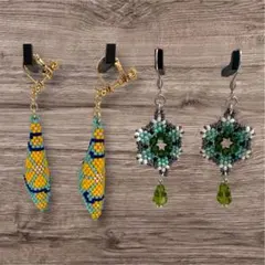 ピアス・デリカビーズイヤリング　　2点セット　#18