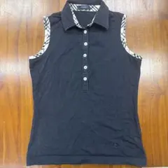 BURBERRY ノースリーブポロシャツ ネイビー