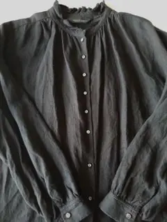 Hands of creation ブラックリネンシャツ