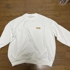 ホワイト スウェット ホットドッグデザイン サイズL