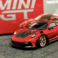 新品 MINIGT ポルシェ 911 GT3 RS レッド ヴァイザッハ TSMのサムネイル