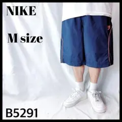 古着 00s NIKE ナイキ ハーフパンツ 紺 オレンジライン メンズ M