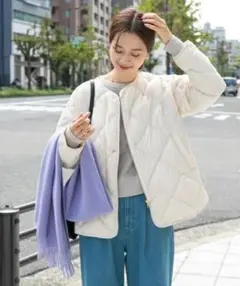 DOORS ライトダウンキルトショートブルゾン