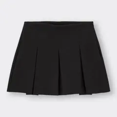 GU ジーユー ローウエストプリーツミニスカート ブラック M