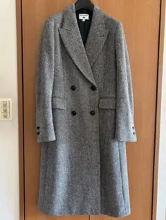 INES DE LA FRESSANGE ダブルロングコート M ツイード