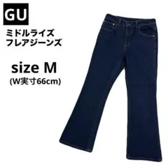 gu フレアデニム 濃紺