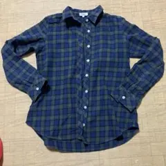 MUSHUSH 長袖シャツ サイズ2 ネイビー・グリーン・レッドチェック