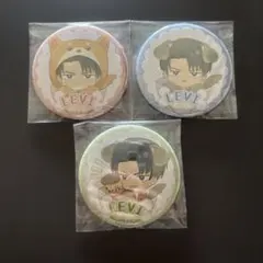進撃の巨人 リヴァイ わんこめし 缶バッジ 着ぐるみ ぬいぐるみ ベルハウス