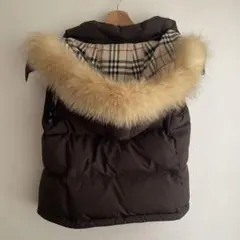 BURBERRY ブラウン ダウンジャケット ファー付き