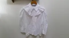 ZARA ザラ　ホワイト　ブラウス　長袖　カラー　前開き　入学式　フリル