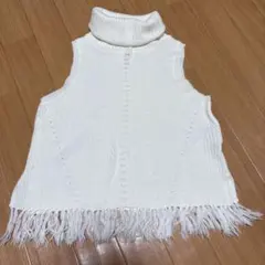 chille anap ノースリーブ　ニット　タートルネック　フリンジのサムネイル