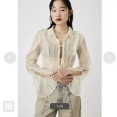 CHIFFON MELLOW ブラウス　moussyのサムネイル