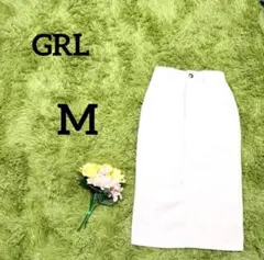【グレイル】スカート　M　ホワイト　タイト　オフィス　カジュアル　シンプル