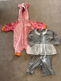 まとめ売り　ロンパース　サイズ80 フリルつき かわいい