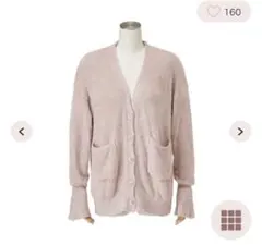 フランフラン モイストフェザーカーディガン ピンク 長袖 カーディガン