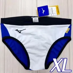 ミズノ　男性用水着　ホワイト×ブルー×ブラック　XLサイズ　新品