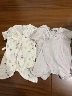 値下げコンビ肌着　プティマイン　オーガニックコットン　2枚セット　50〜70cm