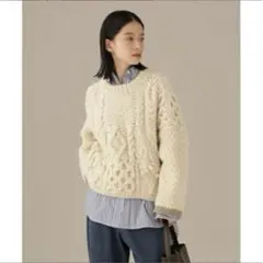 （NANO universe） LB.03／ハンドニットパッチワークプルオーバー