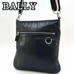 BALLY バリー レザー ショルダーバッグ サコッシュ シルバー金具 ブラック