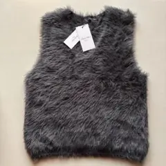 rêve bleu グレー ファーベスト